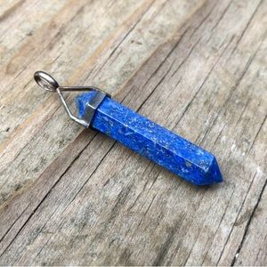 New Lapis Lazuli Set in 925 Silver W/Black Cord (Unisex)